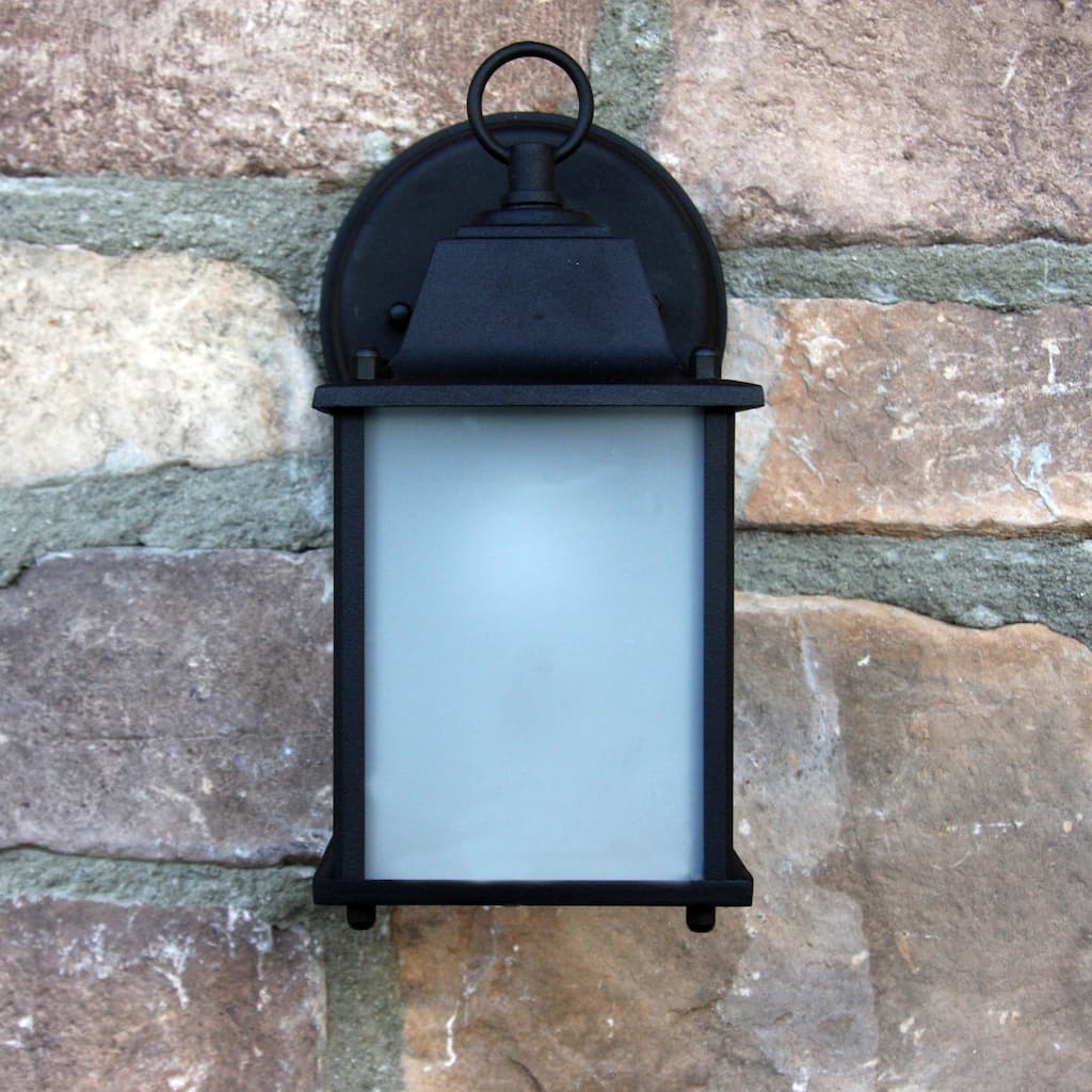 AA Warehousing Chaz 1 Light Exterior light in Black - 19Wx12Lx10H in.