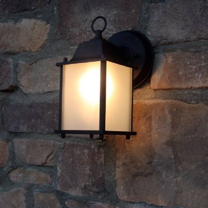 AA Warehousing Chaz 1 Light Exterior light in Black - 19Wx12Lx10H in.