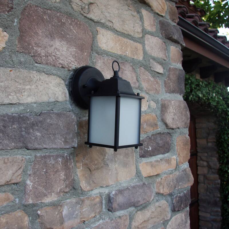 AA Warehousing Chaz 1 Light Exterior light in Black - 19Wx12Lx10H in.