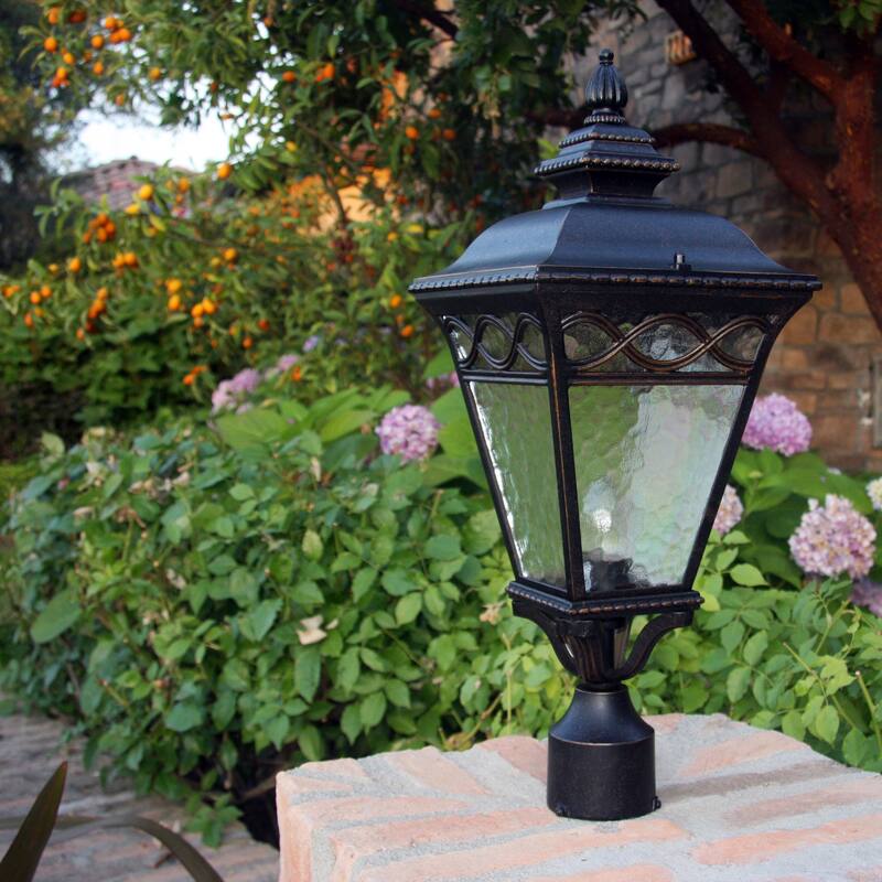 AA Warehousing Cheri Outdoor Lamp Post Light Fixture in Oil Rubbed Bronze