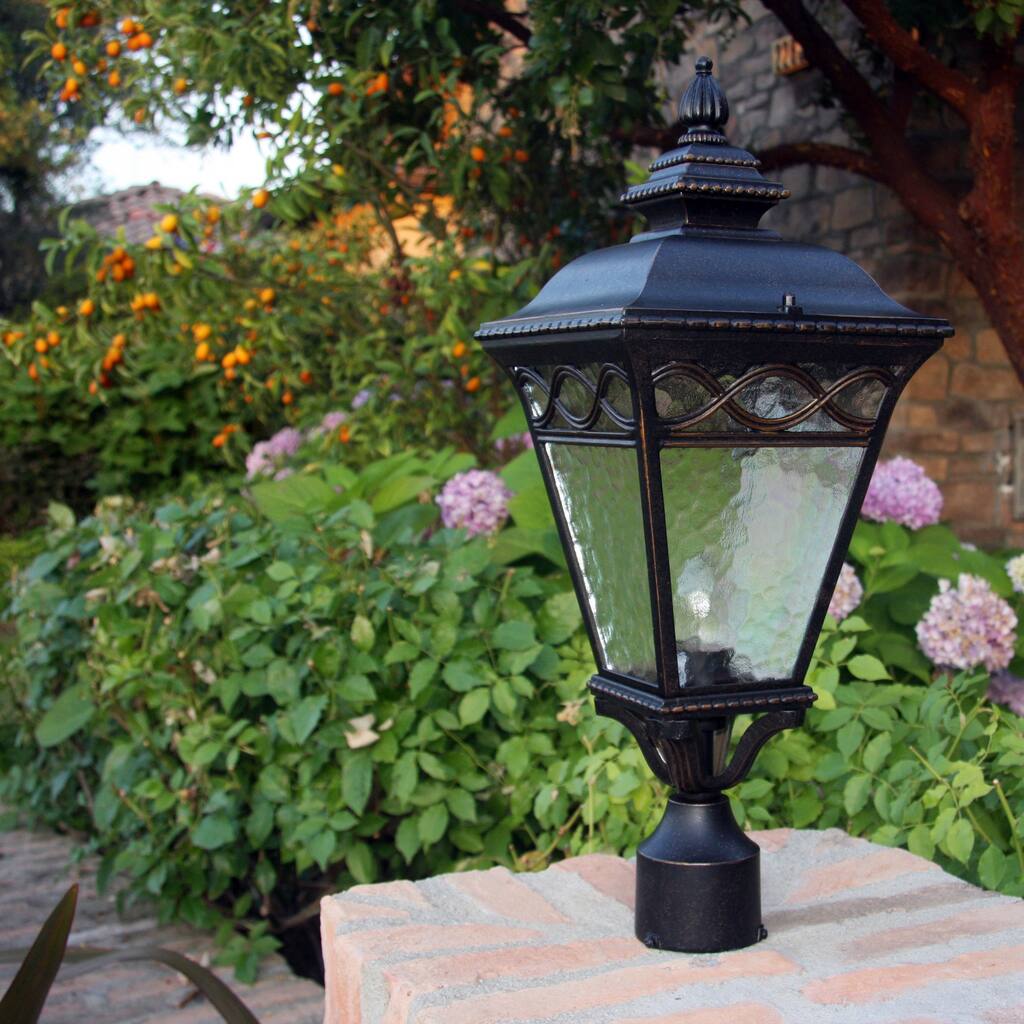 AA Warehousing Cheri Outdoor Lamp Post Light Fixture in Oil Rubbed Bronze
