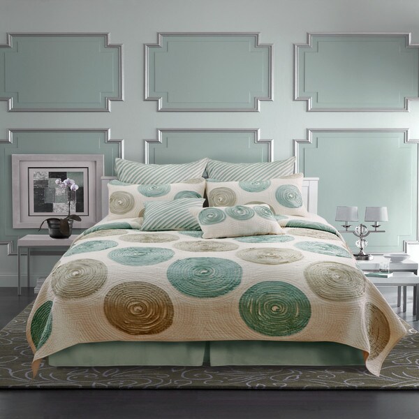Nostalgia Home Madison Teal Cotton Quilt