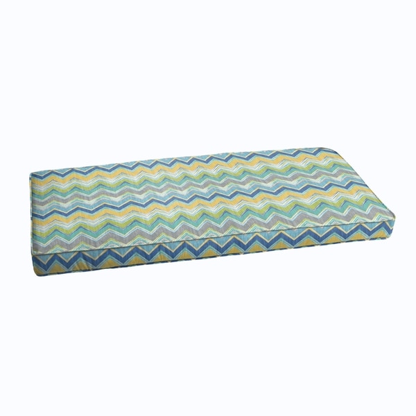 Blue Chevron Indoor Outdoor Corded Bench Cushion Free Blue Chevron Indoor Outdoor Corded Bench Cushion Free Shipping Today 11702781