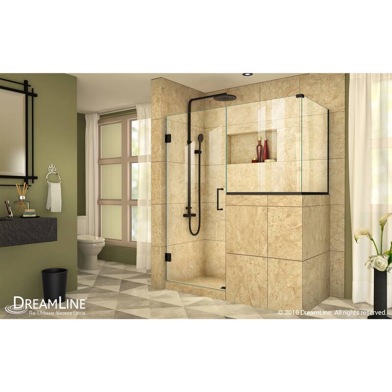 DreamLine Unidoor Plus 48 in. W x 30 3/8 in. D x 72 in. H Frameless Hinged Shower Enclosure - 30.38" x 48"