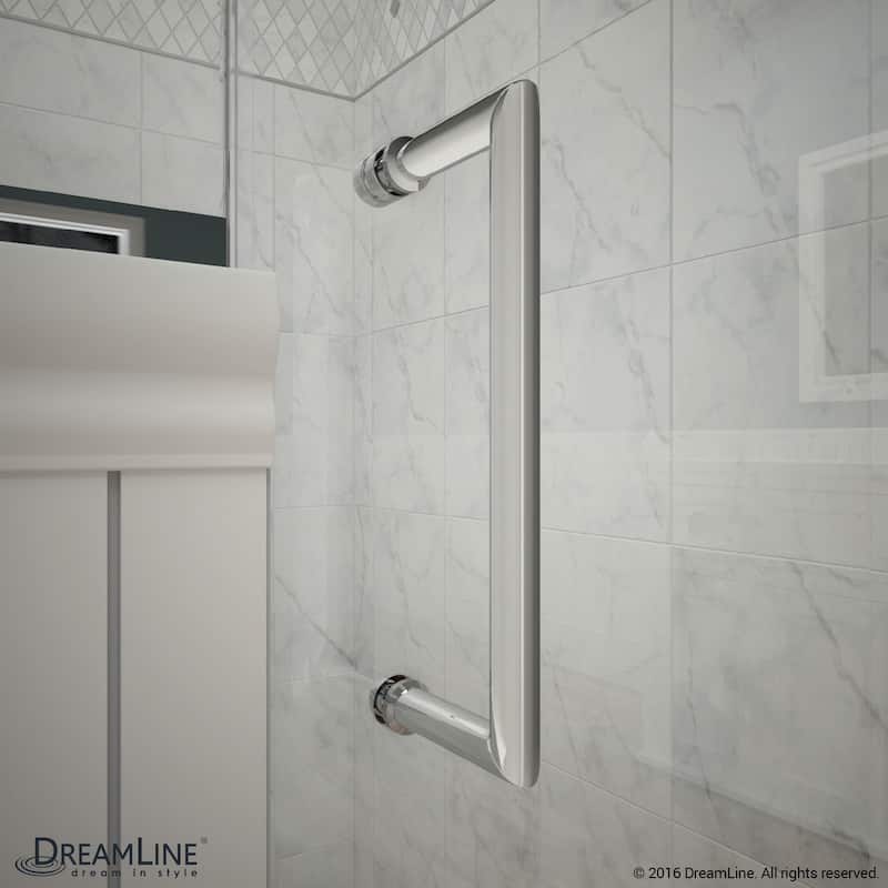 DreamLine Unidoor Plus 48 in. W x 30 3/8 in. D x 72 in. H Frameless Hinged Shower Enclosure - 30.38" x 48"