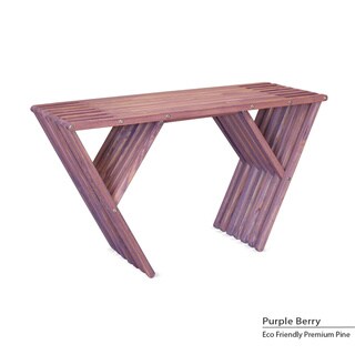 GloDea Modern design Wood Console or side Table X90 by  Made in America (Purple/Berry)