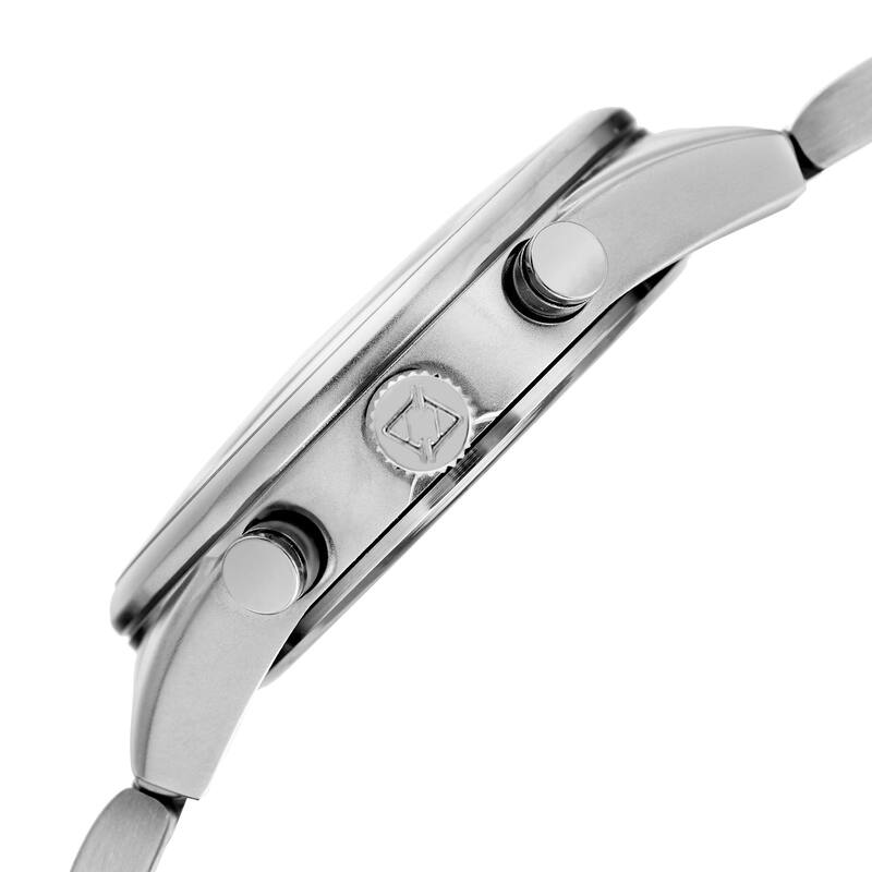 Akribos XXIV Men's Swiss Quartz Multifunction Dual Time Blue Bracelet Watch