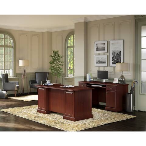 Bennington Desk with Credenza from kathy ireland Home by Bush Furniture