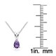 preview thumbnail 15 of 14, Glitzy Rocks Sterling Silver Gemstone Birthstone Teardrop Solitaire Necklace