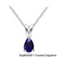 preview thumbnail 10 of 14, Glitzy Rocks Sterling Silver Gemstone Birthstone Teardrop Solitaire Necklace