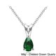 preview thumbnail 6 of 14, Glitzy Rocks Sterling Silver Gemstone Birthstone Teardrop Solitaire Necklace