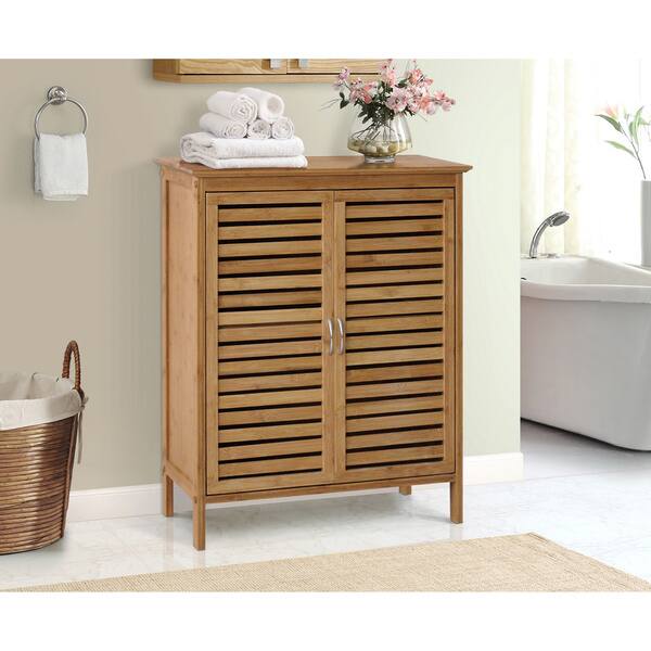 Shop Gallerie Decor Natural Bamboo Floor Cabinet Overstock