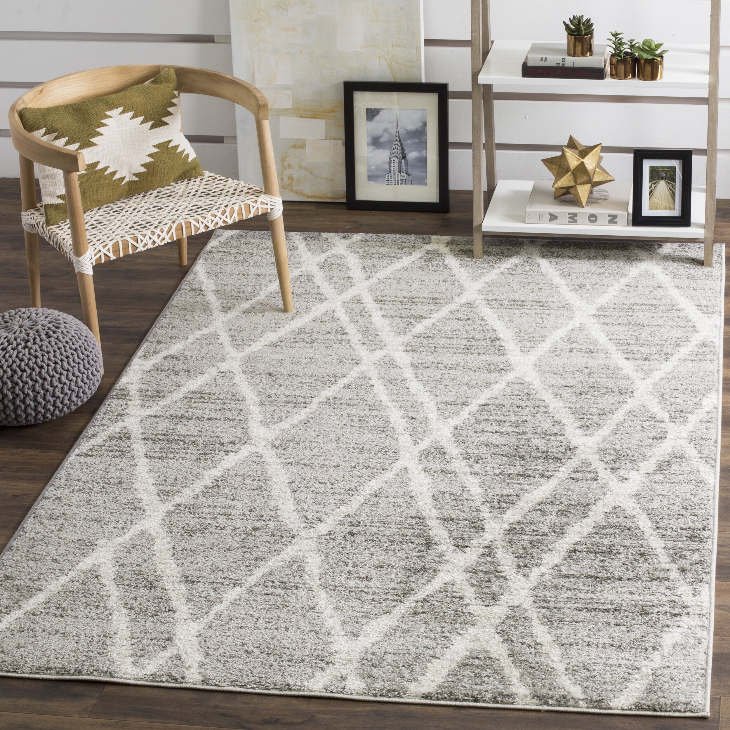 Shop Safavieh Adirondack Modern Moroccan Ivory / Silver Rug 3' x 5