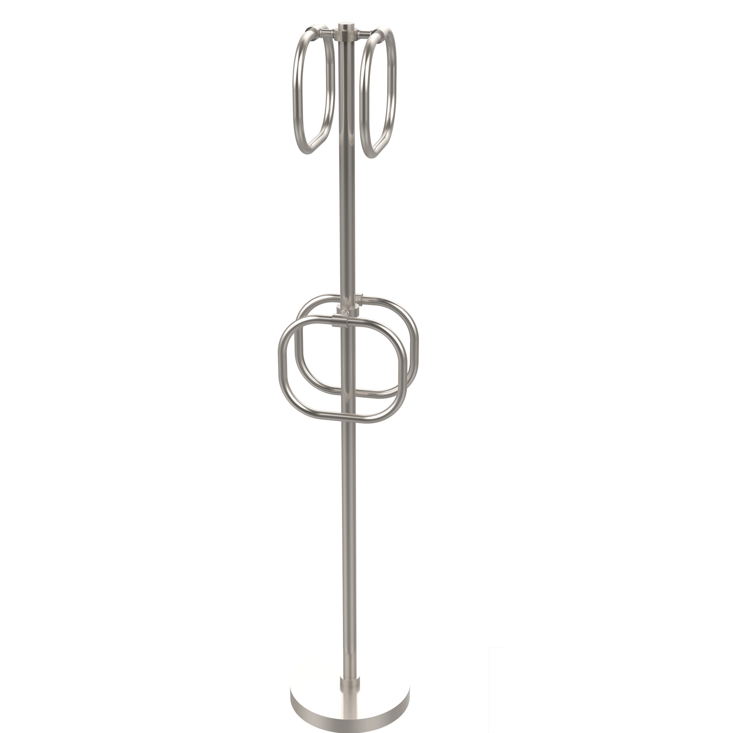 Allied Brass Southbeach Matte Black Freestanding Towel Rack 5-in x 12-in x  9-in in the Towel Racks department at