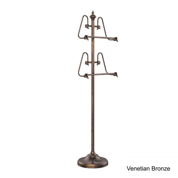 Allied Brass Foor Standing 49-in Towel Stand in Brushed Bronze Allied Brass Foor Standing 49-in Towel Stand in Brushed Bronze