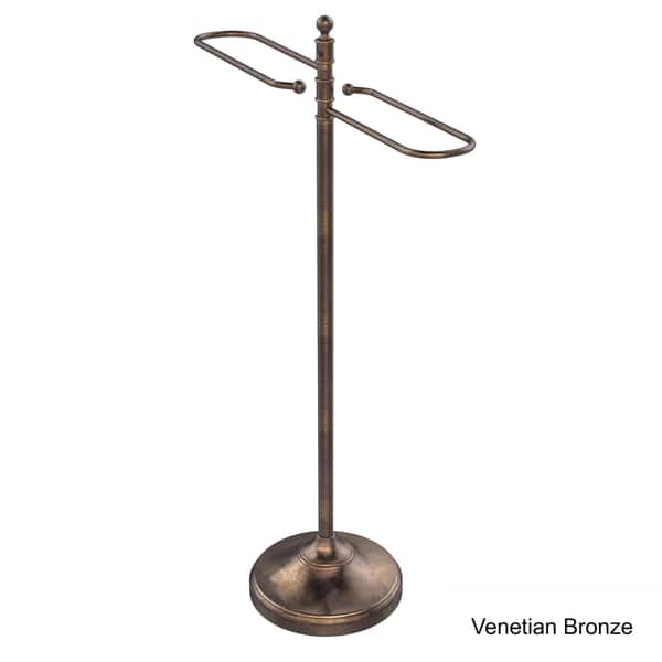 Allied Brass Traditional Free Standing Floor Bath Towel Valet in Antique Pewter Allied Brass Traditional Free Standing Floor Bath Towel Valet in Antique Pewter