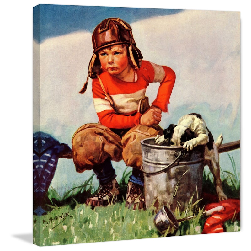 Marmont Hill 'Young Pilot' by Curtis Painting Print on Canvas - Multi-Color
