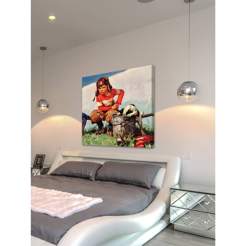 Marmont Hill 'Young Pilot' by Curtis Painting Print on Canvas - Multi-Color