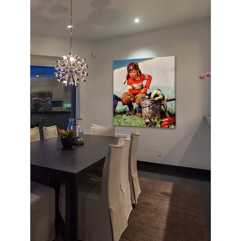 Marmont Hill 'Young Pilot' by Curtis Painting Print on Canvas - Multi-Color