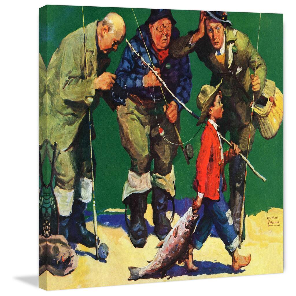 Marmont Hill 'The Best Fisherman' by Curtis Painting Print on Canvas - Multi-Color