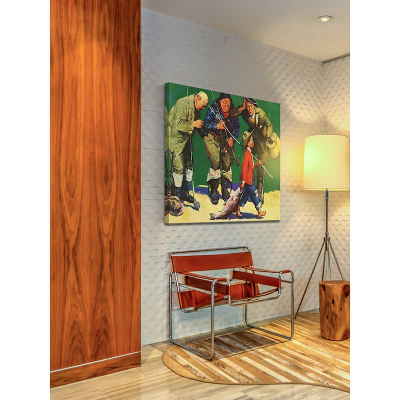 Marmont Hill 'The Best Fisherman' by Curtis Painting Print on Canvas - Multi-Color