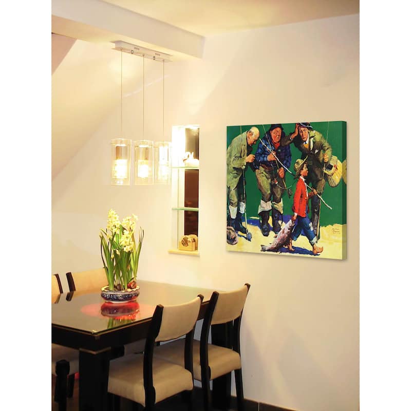 Marmont Hill 'The Best Fisherman' by Curtis Painting Print on Canvas - Multi-Color