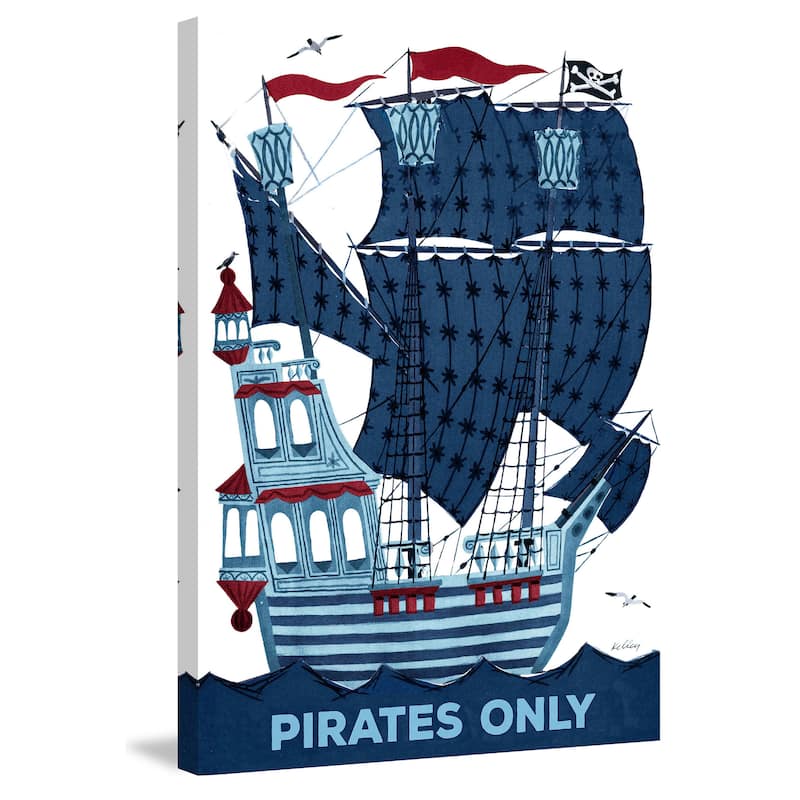 Marmont Hill 'Pirates Only' by Curtis Painting Print on Canvas - Multi-Color