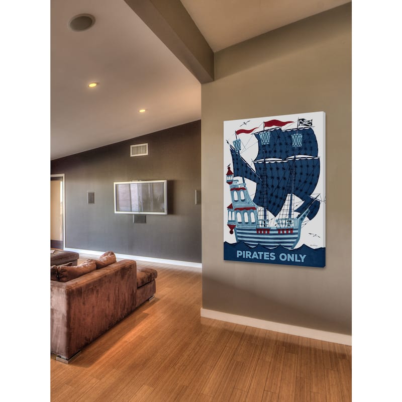 Marmont Hill 'Pirates Only' by Curtis Painting Print on Canvas - Multi-Color