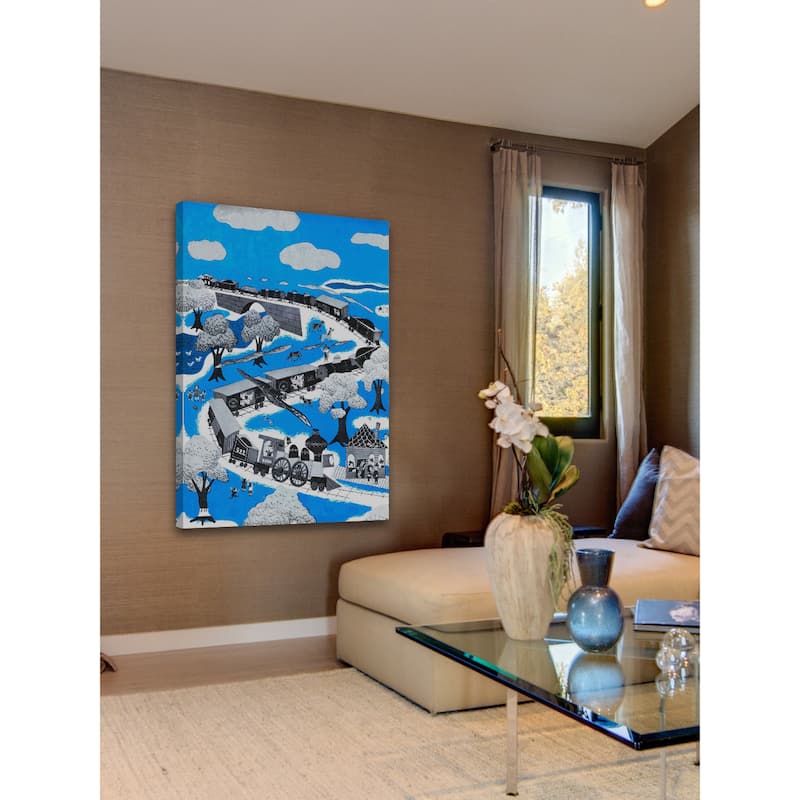 Marmont Hill 'Circus Train' by Curtis Painting Print on Canvas - Multi-Color