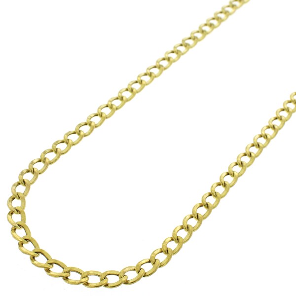 10k Gold Cuban Link Chain >> 10k Yellow Gold 3 5mm Hollow Cuban Curb Link Necklace Chain 16 24 10k Gold Cuban Link Chain >> 10k Yellow Gold 3 5mm Hollow Cuban Curb Link Necklace Chain 16 24