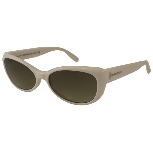 Tom Ford Womenundefineds TF0232 Sebastian Cat-Eye Sunglasses in Ivory/  Brown (As Is Item) - Overstock - 11706054