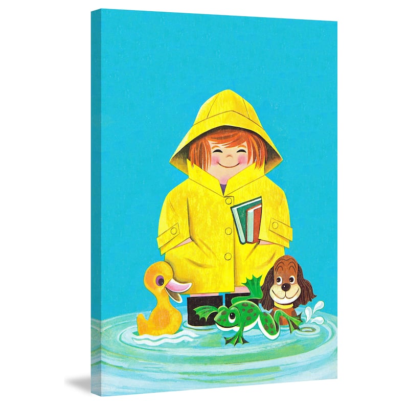 Marmont Hill 'Duck Frog and Dog' by Curtis Painting Print on Canvas - Multi-Color