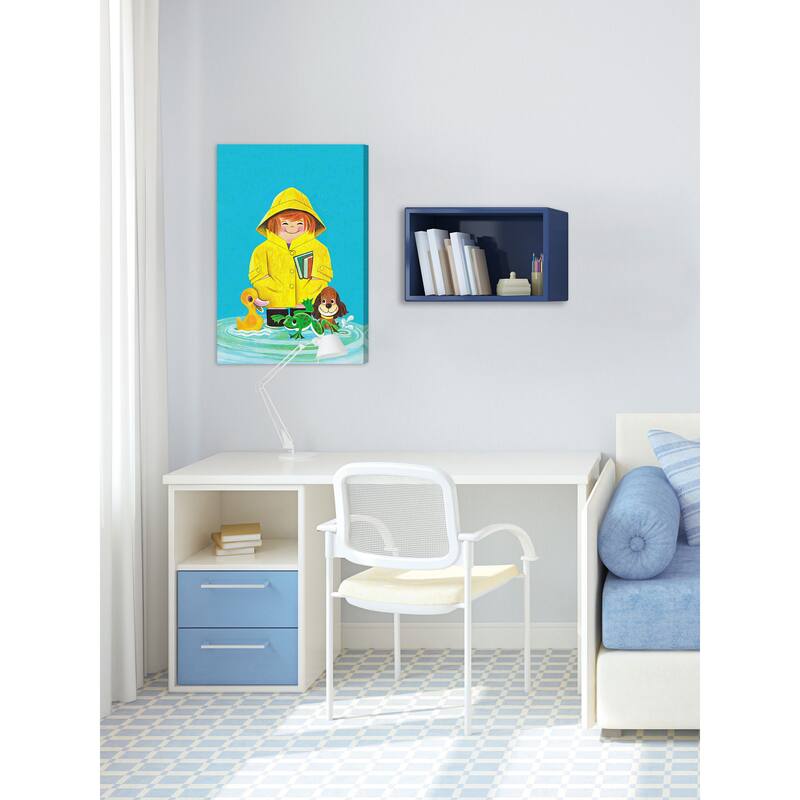 Marmont Hill 'Duck Frog and Dog' by Curtis Painting Print on Canvas - Multi-Color