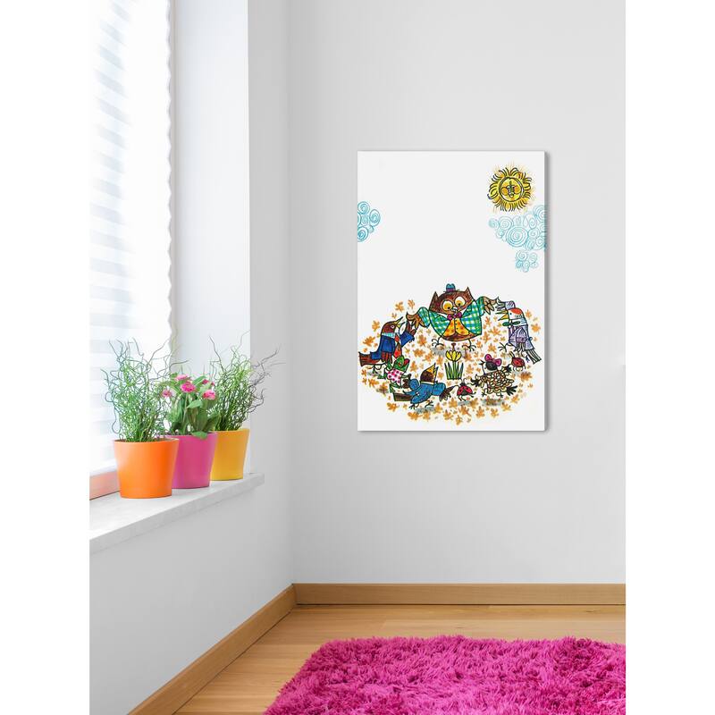 Marmont Hill 'Forest Friends' by Curtis Painting Print on Canvas - Multi-Color