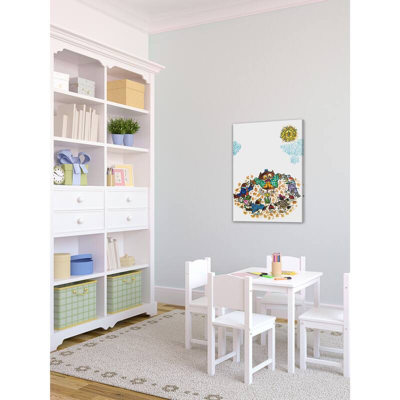 Marmont Hill 'Forest Friends' by Curtis Painting Print on Canvas - Multi-Color