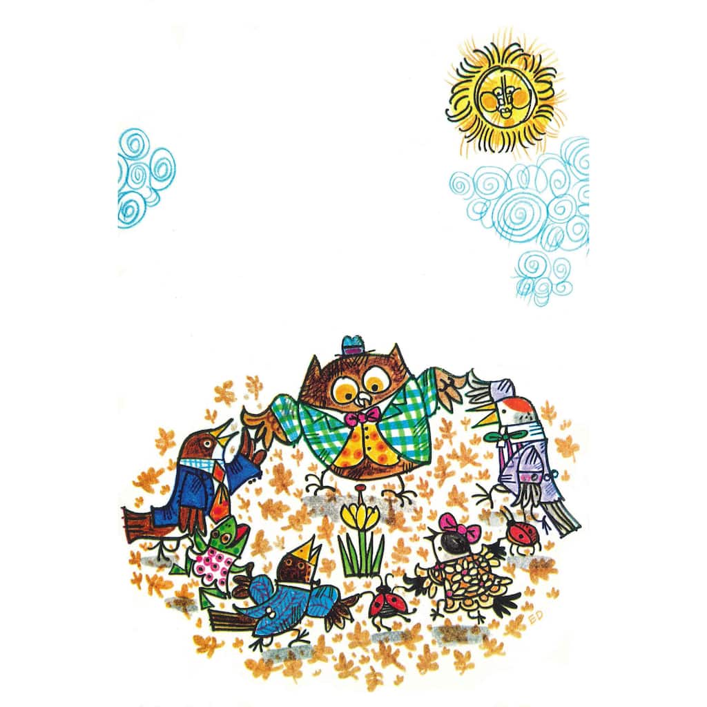 Marmont Hill 'Forest Friends' by Curtis Painting Print on Canvas - Multi-Color