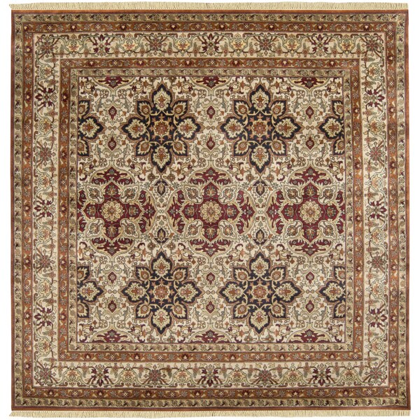 Hand-knotted Isfahan Collection Wool Area Rug (8' Sq)