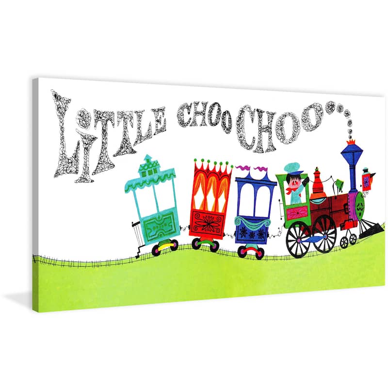 Marmont Hill 'Little Choo Choo' by Curtis Painting Print on Canvas - Multi-Color