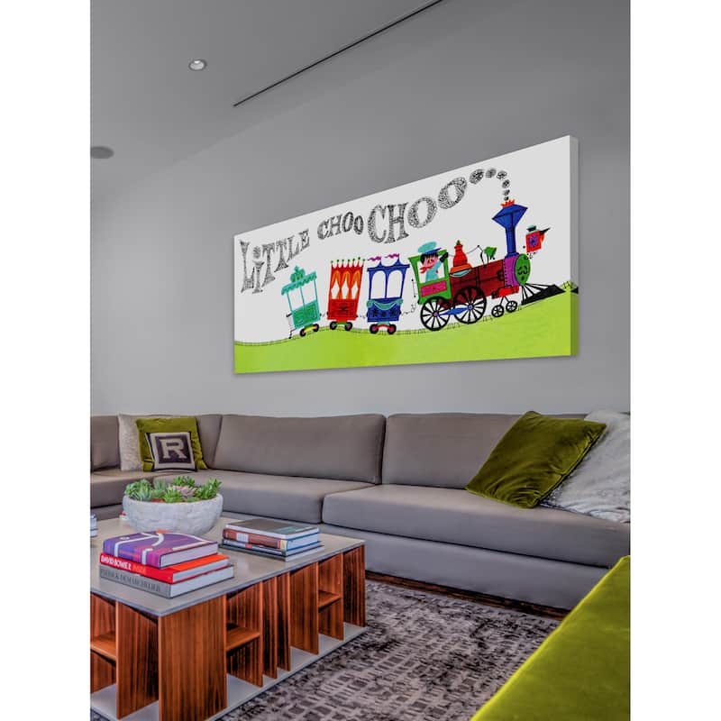 Marmont Hill 'Little Choo Choo' by Curtis Painting Print on Canvas - Multi-Color