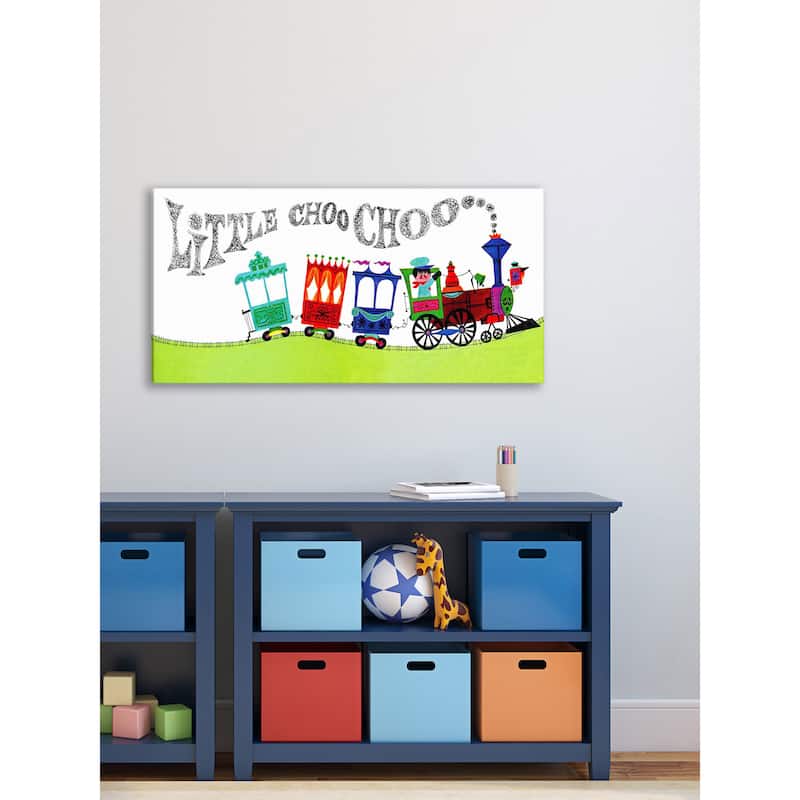 Marmont Hill 'Little Choo Choo' by Curtis Painting Print on Canvas - Multi-Color
