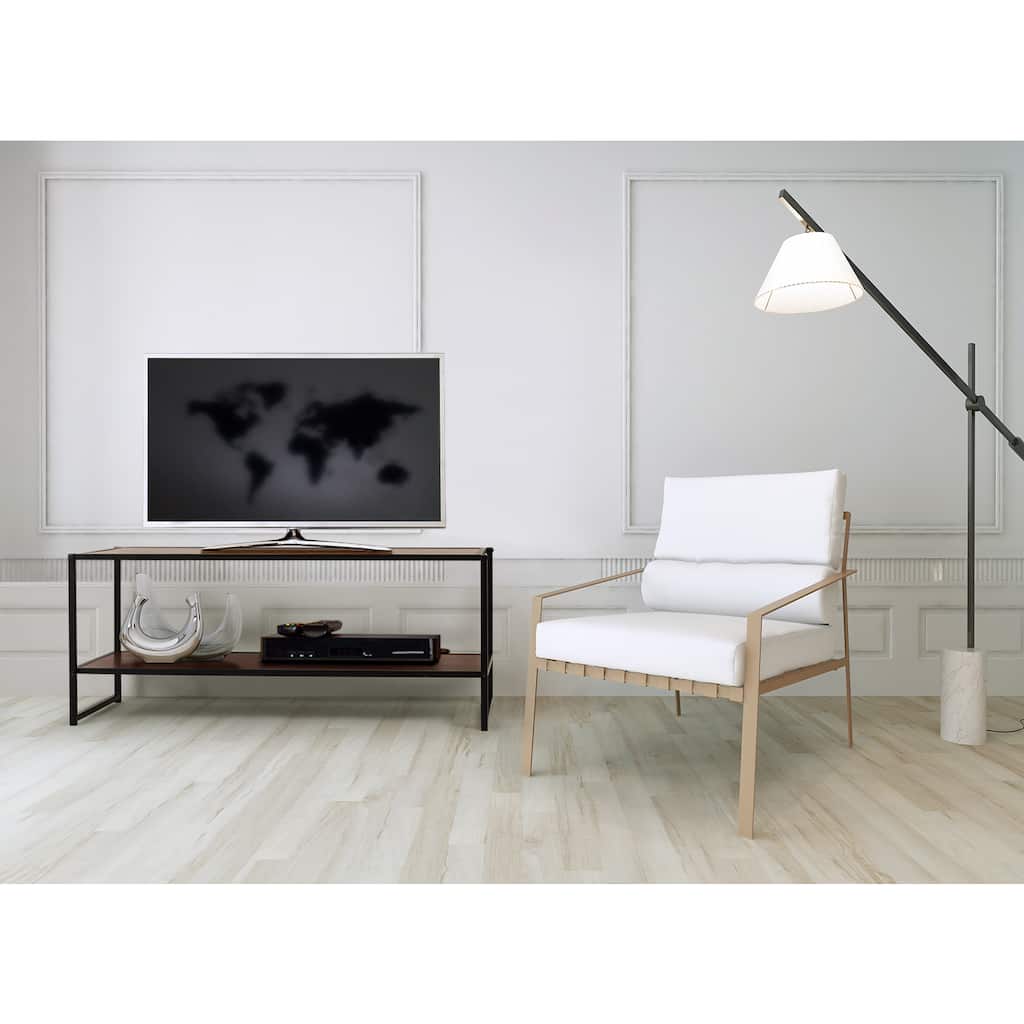 Priage by Zinus Steel Wood TV Media Stand Table