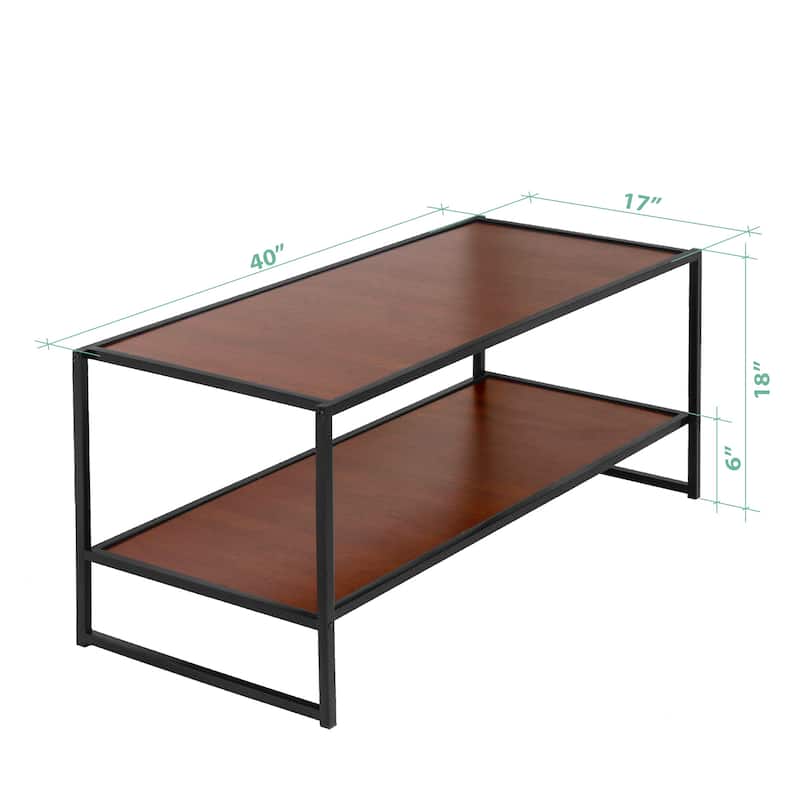 Priage by Zinus Steel Wood TV Media Stand Table