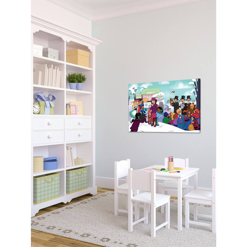 Marmont Hill 'Welcome To' by Curtis Painting Print on Canvas - Multi-Color
