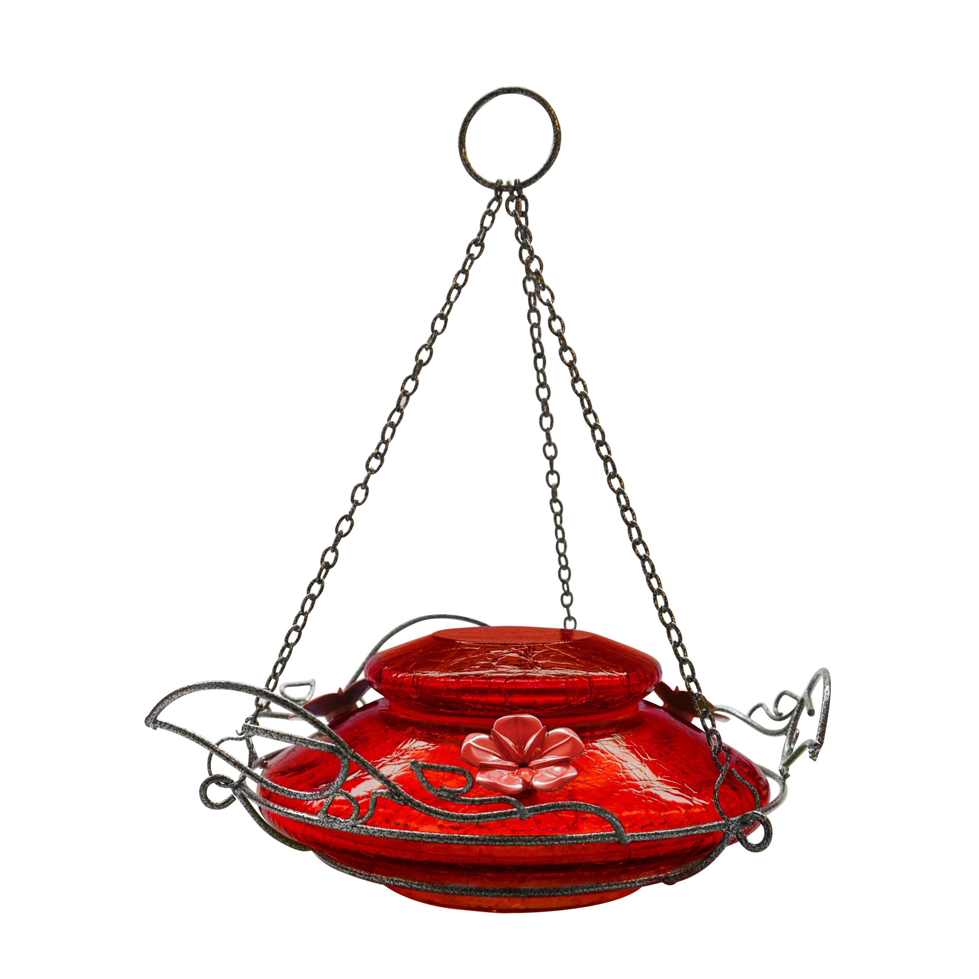 Shop Top Fill Hummingbird Feeder In Green With Leaf Shaped Perch