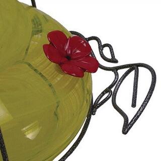 Shop Top Fill Hummingbird Feeder In Green With Leaf Shaped Perch
