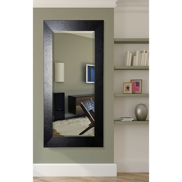 American Made Rayne 31 X 71 5 Inch Black Wide Leather Extra American Made Rayne 31 X 71 5 Inch Black Wide Leather Extra Tall Wall Vanity Floor