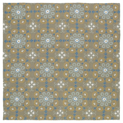 Seaside Brown Floral Indoor/Outdoor Rug (5'9 x 5'9 Square) - 5'9" Square