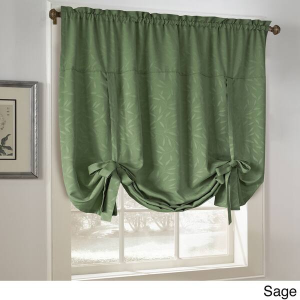 Shop All Over Leaf Jacquard Adustable Tie Up Window Shade 63 X