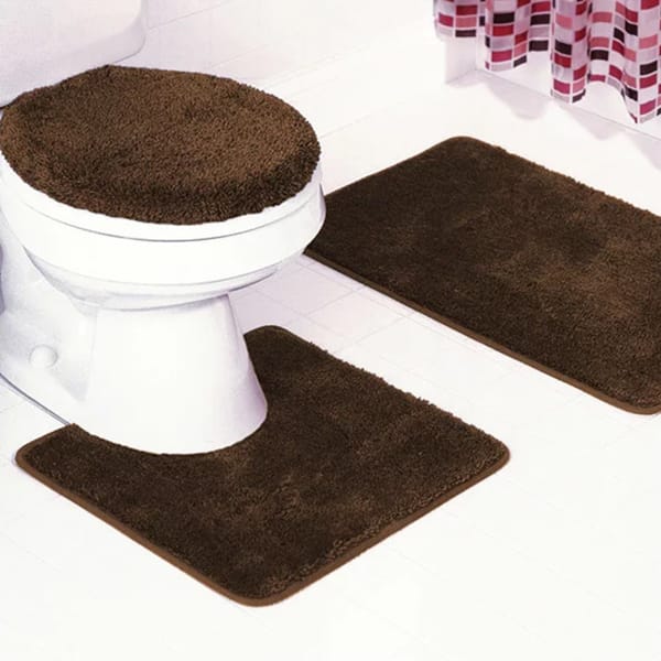Shop Frieze 3 Piece Bathroom Rug Set 18 X 30 Overstock 11708408