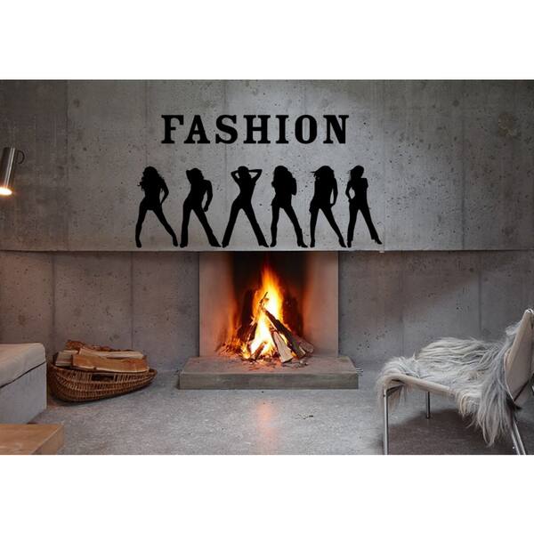 Beautiful model girl fashion design Wall Art Sticker Decal - Bed Bath ...